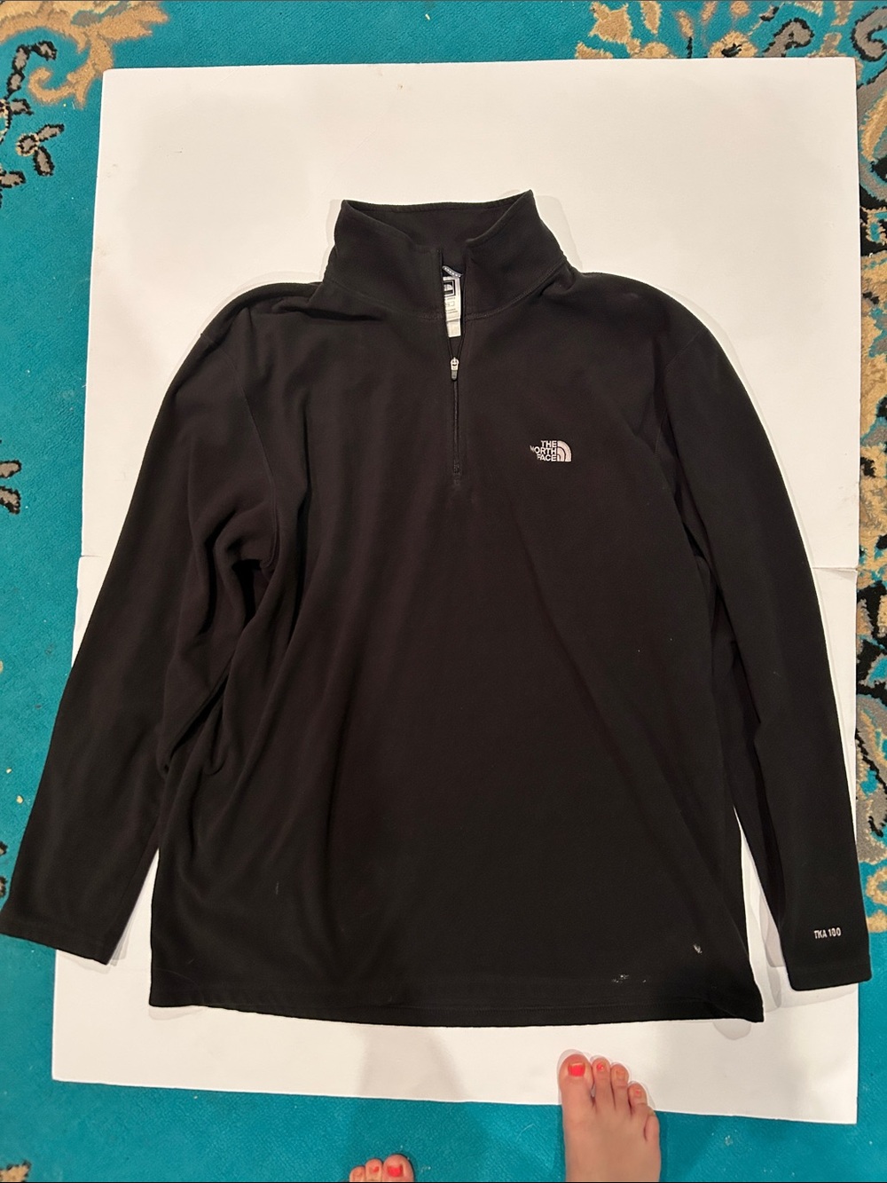 The North Face Men’s XL TKA 100 Black 1/4 Zip Fleece Pullover Jacket